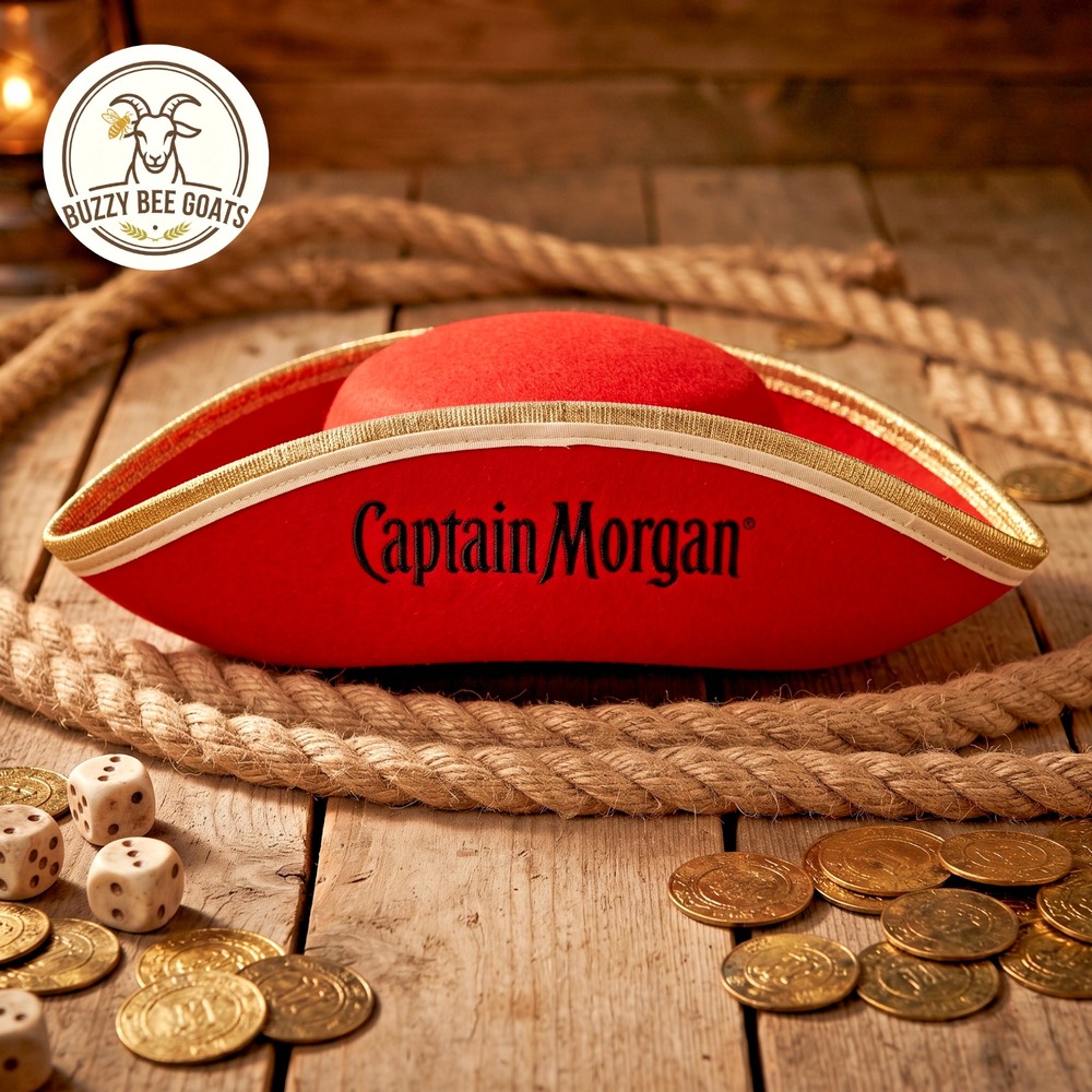 Captain Morgan Rum Promotional Felt Tricorn Pirate Hat Costume Barware Novelty